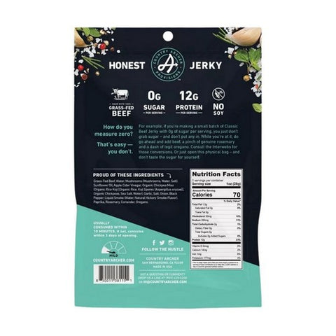 Country Archer, Jerky Beef Classic Ns, 2 Oz(Case Of 12)