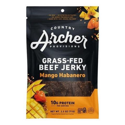 Country Archer, Jerky Beef Mango Habanero, 2.5 Oz(Case Of 12)