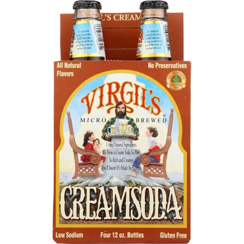 Soda Cream 4Pk Case of 6 X 48 Oz by Virgils