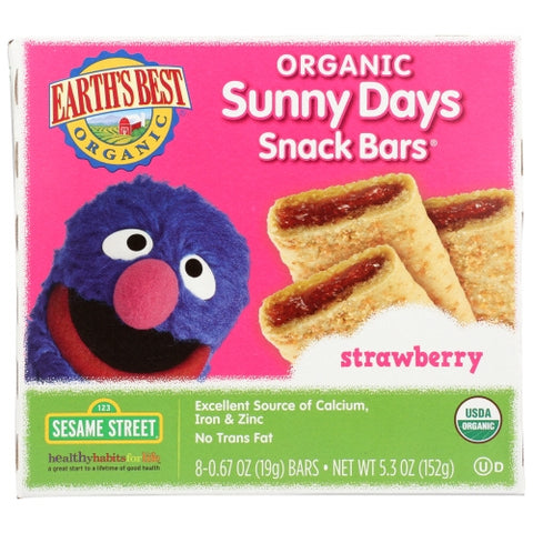 Earth's Best, Bar Sunny Day Strwbry Org, 4.69 Oz(Case Of 6)