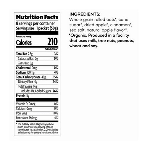 Natures Path, Organic Apple Cinnamon Oatmeal, 14 Oz(Case Of 6)