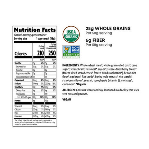 Natures Path, Organic Flax Plus Red Berry Crunch, 10.6 Oz(Case Of 12)