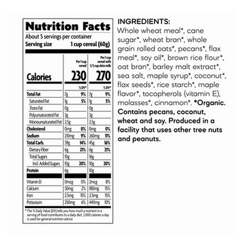 Natures Path, Organic Flax Plus Maple Pecan Crunch, 11.5 Oz(Case Of 12)