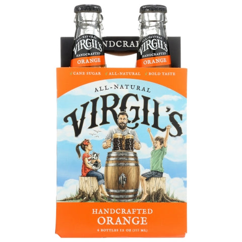Soda Cream Orange 4Pk Case of 6 X 48 Oz by Virgils