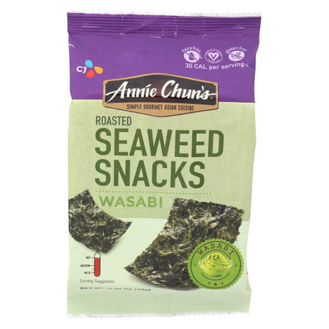 Annie Chun's, Wasabi Seaweed Snacks, 0.35 Oz(Case Of 12)