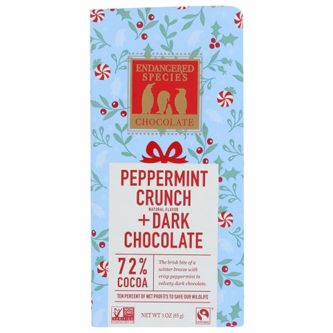 Endangered Species, Choc Bar Penguin Drk Mint, 3 Oz(Case Of 12)
