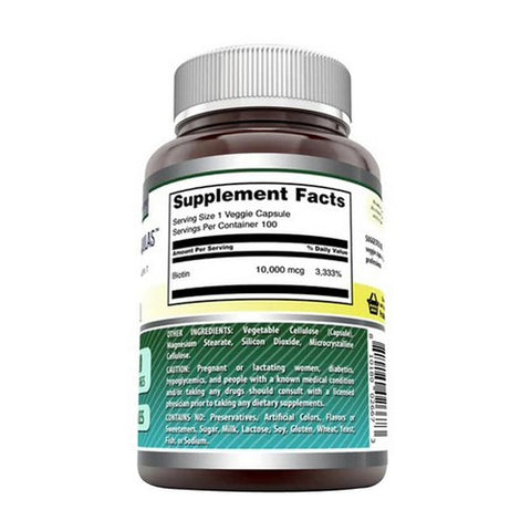 Amazing Nutrition, Amazing Formulas Biotin, 10000 mcg, 100 Caps
