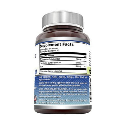 Amazing Nutrition, Amazing Formulas Glucosamine + Chondroitin + MSM, 120 Caps