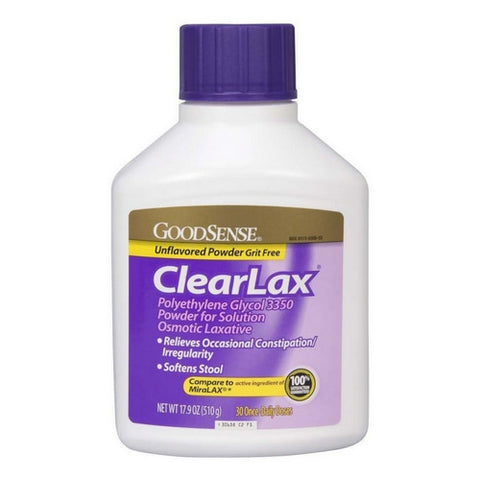 Good Sense, Clearlax Polyethylene Glycol 3350, 17.9 Oz