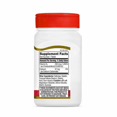 21st Century, Vitamin D3, 250 Mcg, 110 Tabs