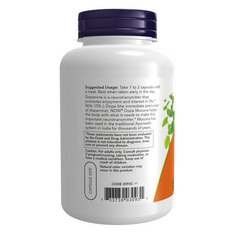 Now Foods, Dopa Mucuna, 180 Veg Caps