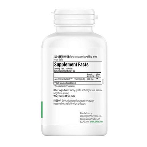 Kyolic, Aged Garlic Extract Cardiovascular Health Original Formula 100, 200 Caps