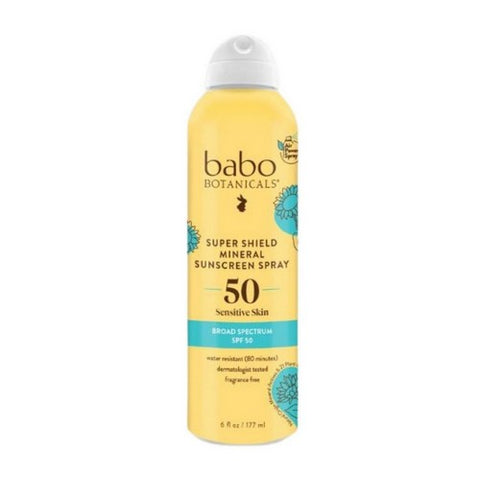 Babo Botanicals, Sheer Mineral Sunscreen Spray SPF 50, 6 Oz