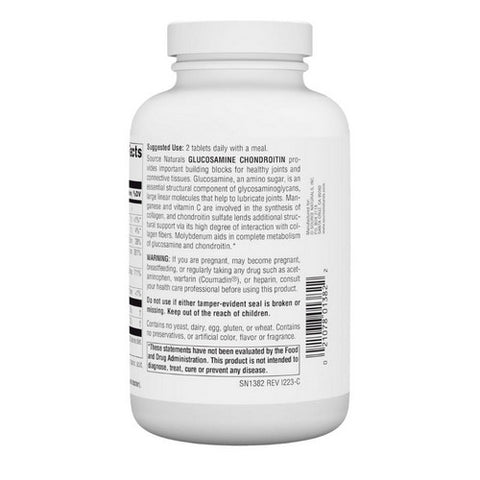 Source Naturals, Glucosamine Chondroitin, Extra Strength 120 Tabs