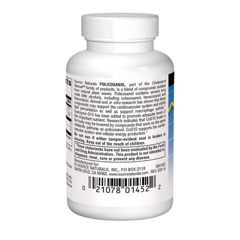 Source Naturals, Policosanol, w/CoQ10 60 Tabs