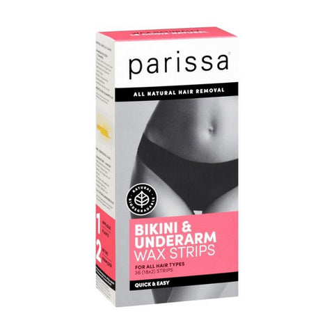 Parissa, Wax Strips Bikini & Underarm, 36 Count