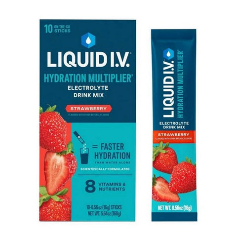 Liquid I.V, Hydration Multiplier Electrolyte Drink Mix Strawberry, 5.65 Oz