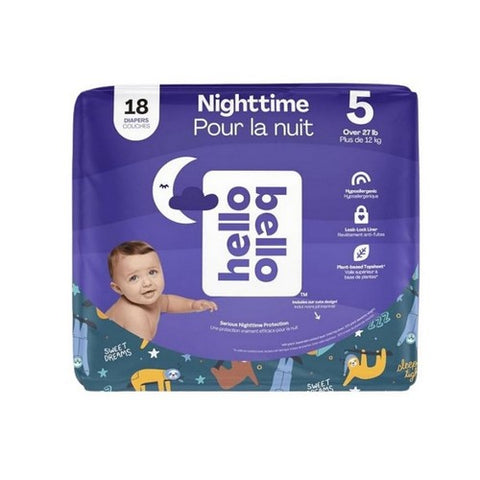 Hello Bello, Nighttime Diapers Size 5 (27 Lbs+), 18 Count