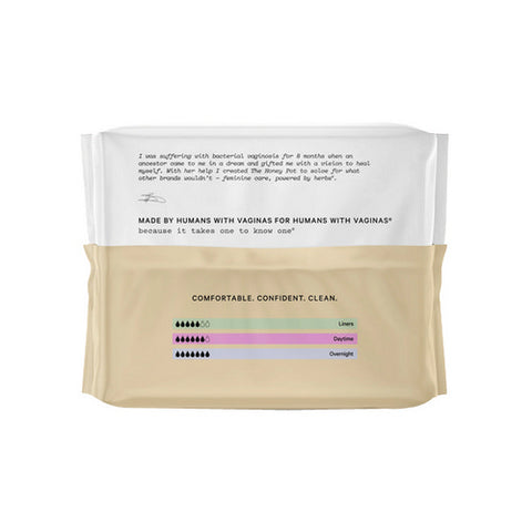 The Honey Pot, Organic Incontinence Night Pads, 16 Count