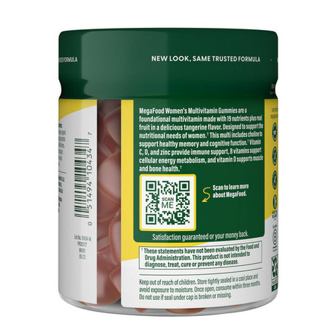 MegaFood, Women's Multivitamin Tangerine Gummies, 60 Count