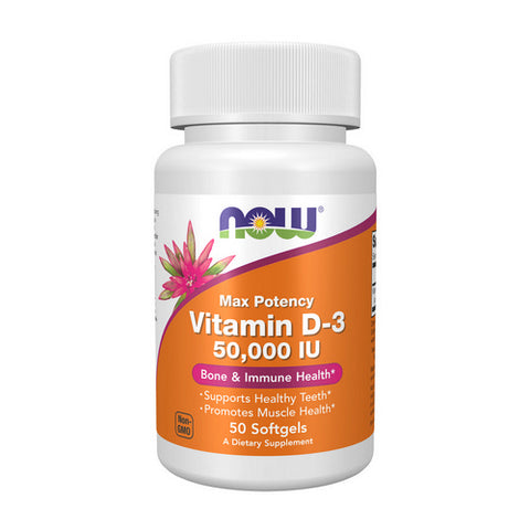 Now Foods, Vitamin D-3 50,000 IU, 50 Softgels