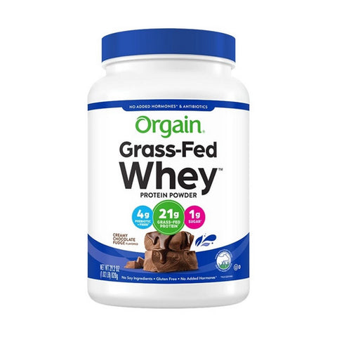 Orgain, Grass Fed Clean Whey Protein Powder Creamy, Chocolate Fudge 1.82 Lb