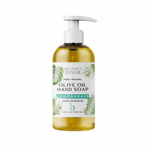 Brittaine's Thyme, Olive Oil Hand Soap Lemongrass, 12 Oz