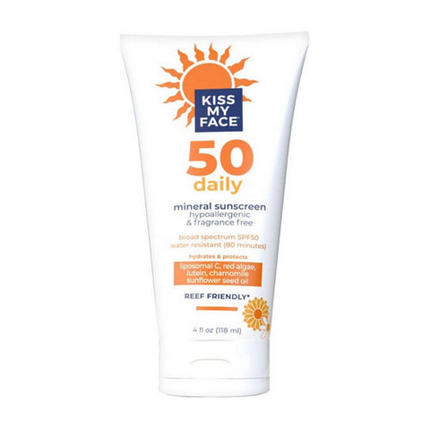 Daily Sunscreen Lotion with SPF 50 4 Oz by Kiss My Face