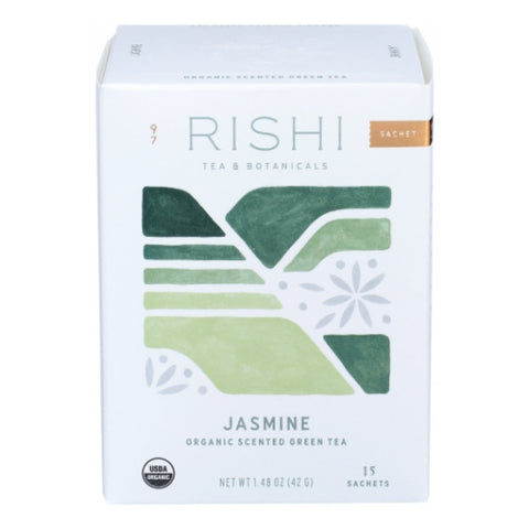 Organic Scented Green Tea Jasmine 15 Count (Case of 6) by Rishi Tea