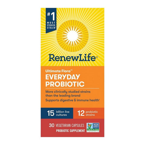 Renew Life, Ultimate Flora Everyday Probiotic 15 Billion, 30 Capsules
