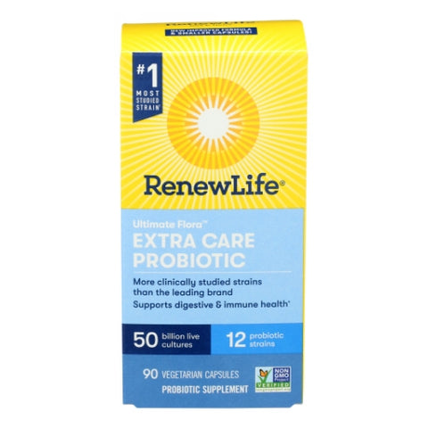 Renew Life, Ultimate Flora Extra Care Probiotic 50 Billion, 90 Capsules