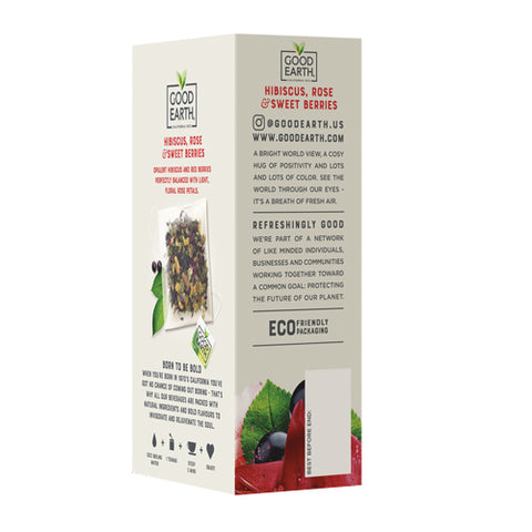 Good Earth Teas, Sensorial Blends Hibiscus Rose And Sweet Berries Herbal Tea, 15 Bags