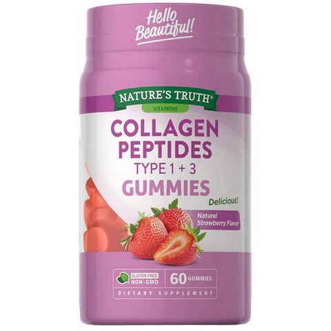 Nature's Truth, Beauty Collagen Type 1 + 3 Gummies, 60 Count