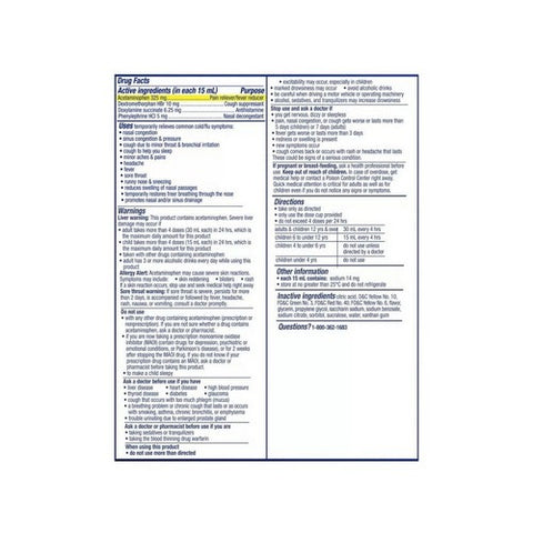 Vicks, Nyquil Severe Cold And Flu Medicine Liquid Honey, 12 Oz