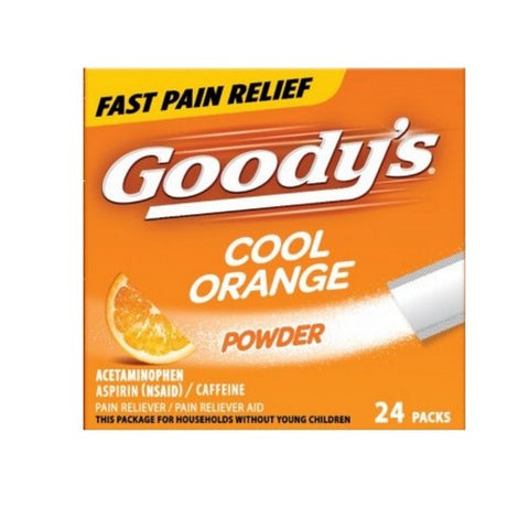 Goody's, Pain Reliever Powder Packs Cool Orange, 24 Count Goody's