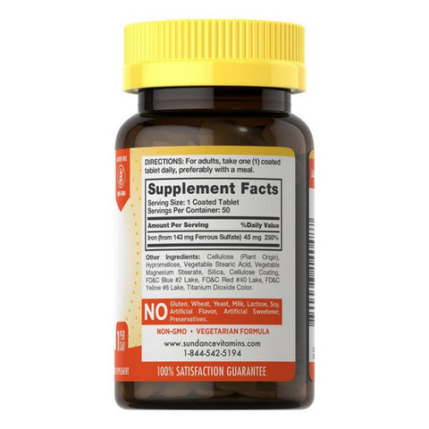 Sundance, Slow Release Iron, 50 Tabs