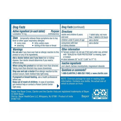 Claritin, Non Drowsy Allergy 24 Hour Relief Tablets, 10 mg, 70 Count Claritin