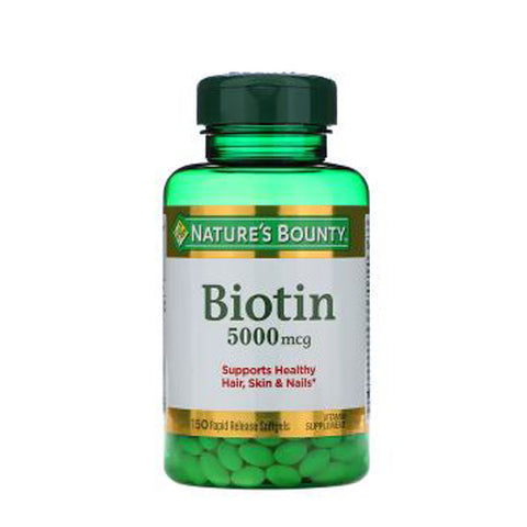 Nature's Bounty, Biotin Vitamin Supplement, 5000 mcg, 150 Softgels