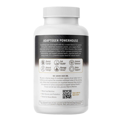 Om Mushrooms, Superfood Master Blend Mushroom Capsules, 160 Count