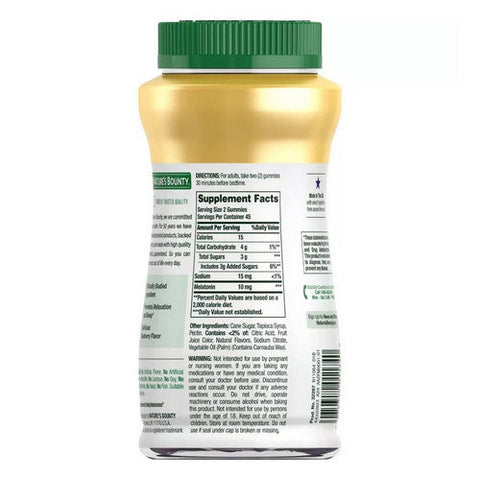 Nature's Bounty, Sleep Melatonin Gummies, 10 mg, 90 Count Nature's Bounty