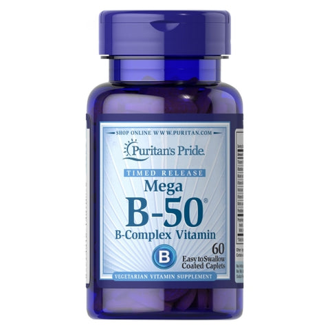 Puritan's Pride, Vitamin B-50 Complex Timed Release, 60 Caplets