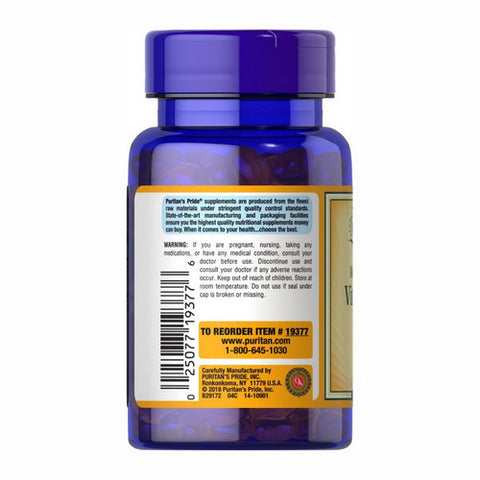 Puritan's Pride, Vitamin D3 125 mcg (5000 IU), 100 Softgels