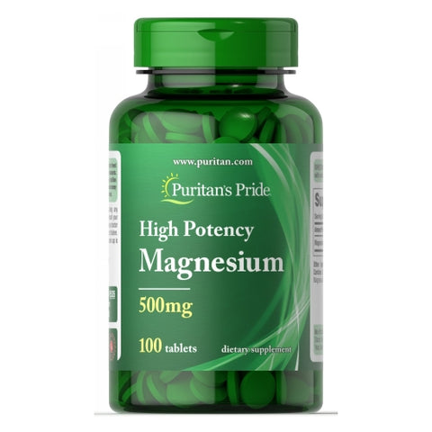 Puritan's Pride, Magnesium, 500 mg, 100 Tablets