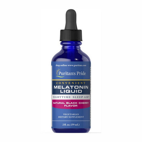 Puritan's Pride, Sublingual Melatonin, 1 mg, Natural Black Cherry Flavor 2 Oz