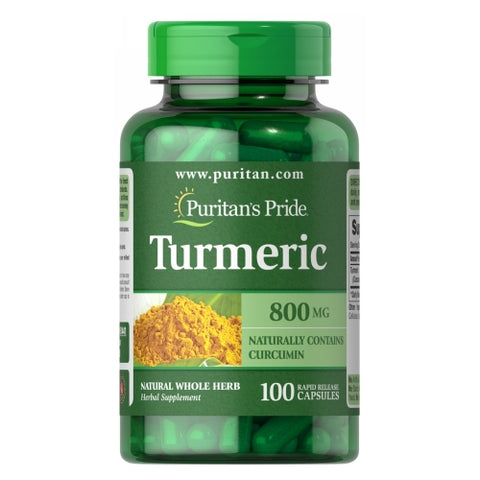 Puritan's Pride, Turmeric, 800 Mg, 100 Capsules