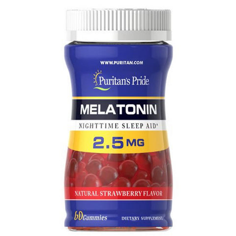 Puritan's Pride, Melatonin, 2.5 mg, Strawberry 60 Gummies