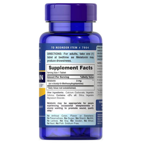 Puritan's Pride, Melatonin, 3 mg, 240 Tablets