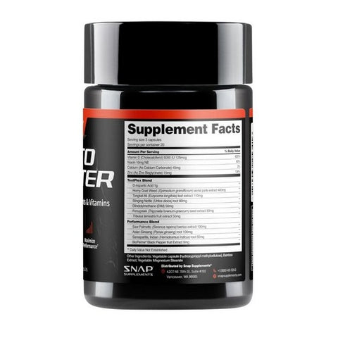 Snap Supplements, Testo Booster, 60 Caps