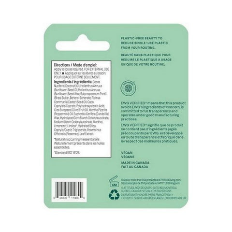 Attitude, Lip balm mint, 0.3 Oz