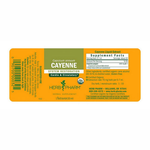 Herb Pharm, Cayenne Extract, 1 Oz